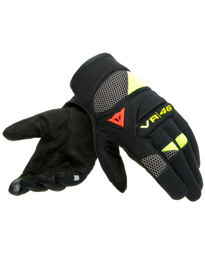 Gants Moto Été DAINESE VR46 Curb noir-jaune