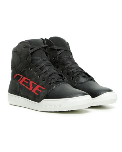 Baskets Moto DAINESE York étanche D-WP carbon-rouge