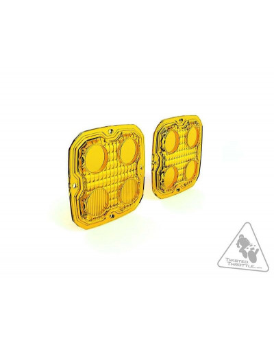 Accessoires Feux Moto DENALI Kit lentilles DENALI TriOptic™ jaune D4