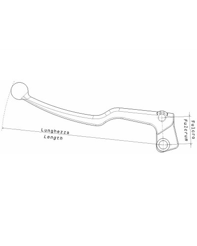 Kit Levier Embrayage et Frein Moto DOMINO Levier d'embrayage DOMINO noir