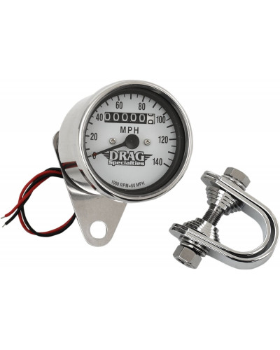 Capteurs DRAG SPECIALTIES 1:1 WHT FACE MINI SPEEDO