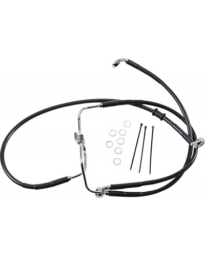 Accessoires Freinage Moto DRAG SPECIALTIES BRAKELINE FXDF08-17 BLK+6
