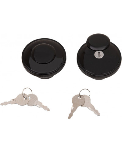 Bouchon Réservoir Moto DRAG SPECIALTIES CAP GAS LOCK BLK N/VENT