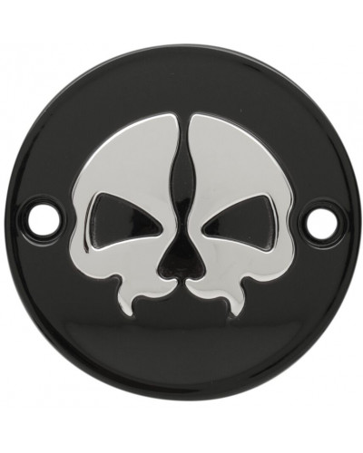 Sabot Moteur Moto DRAG SPECIALTIES COVER PTS SP SKULL BLK M8