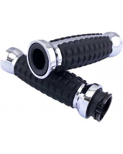 Guidon Moto DRAG SPECIALTIES GRIP CHR GRENADE GRIP 82+ Guidon Moto DRAG SPECIALTIES GRIP CHR GRENADE GRIP 82+