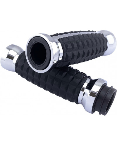 Guidon Moto DRAG SPECIALTIES GRIP CHR GRENADE GRIP TBW Guidon Moto DRAG SPECIALTIES GRIP CHR GRENADE GRIP TBW