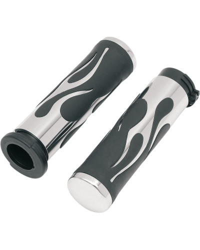 Guidon Moto DRAG SPECIALTIES GRIPS FLAME 08-22 TBW Guidon Moto DRAG SPECIALTIES GRIPS FLAME 08-22 TBW