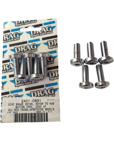 COLLIER DE SERRAGE DRAG SPECIALTIES KIT ROTOR TO HUB REAR CHR COLLIER DE SERRAGE DRAG SPECIALTIES KIT ROTOR TO HUB REAR CHR