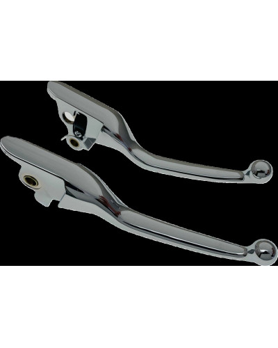 Levier Embrayage Moto DRAG SPECIALTIES LEVER SET NARROW CHROME 21-23 Levier Embrayage Moto DRAG SPECIALTIES LEVER SET NARROW CHROME 21-23