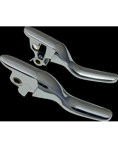 Levier Embrayage Moto DRAG SPECIALTIES LEVER SET SHORT CHROME 21-23 T Levier Embrayage Moto DRAG SPECIALTIES LEVER SET SHORT CHROME 21-23 T