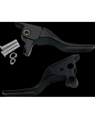Levier Embrayage Moto DRAG SPECIALTIES LEVER SET SHORT MATTE BLACK 08