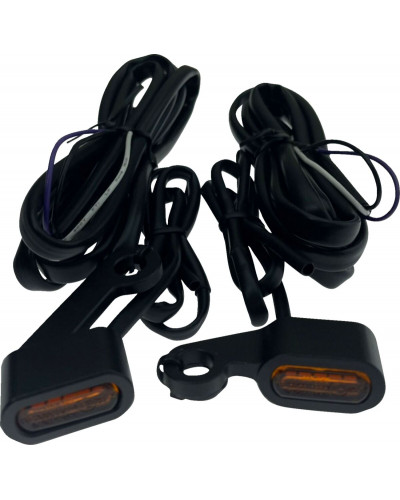 Accessoires Feux Moto DRAG SPECIALTIES LIGHTS MKR BLK/AMBER 04-13 XL