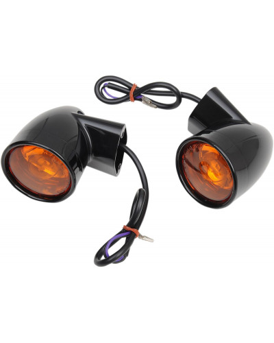 Clignotants Moto DRAG SPECIALTIES LIGHTS T/S BUL BLK RR FLT
