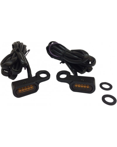 Accessoires Feux Moto DRAG SPECIALTIES LIGHTS TRNSIG BLK AMBR HYD
