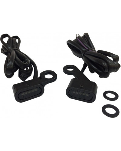 Accessoires Feux Moto DRAG SPECIALTIES LIGHTS TRNSIG BLK SMK XL