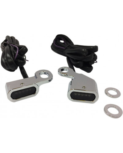 Accessoires Feux Moto DRAG SPECIALTIES LIGHTS TRNSIG CHR SMK 96-