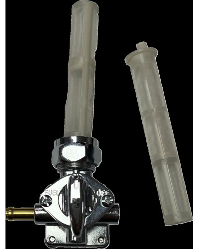 Robinet carburant DRAG SPECIALTIES PETCOCK VAC LEFT OUTLET CHR