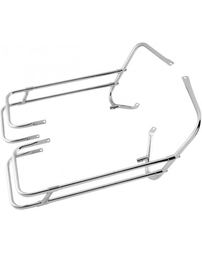 Support Sacoche Moto DRAG SPECIALTIES RAIL S/B CHR FLT 97-08 Support Sacoche Moto DRAG SPECIALTIES RAIL S/B CHR FLT 97-08