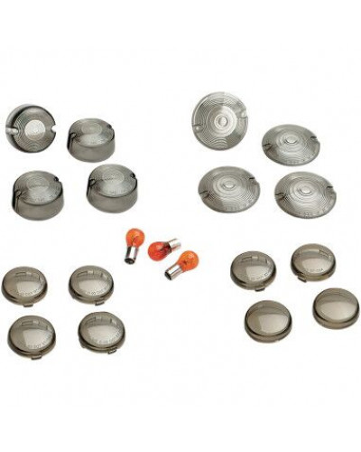 Accessoires Feux Moto DRAG SPECIALTIES SMOKED FLAT LENS 86-12