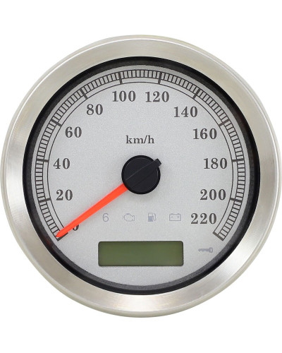 Capteurs DRAG SPECIALTIES SPEEDOMETER SILVER KPH 4 04-