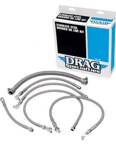 Durite Mise à l'Air Moto DRAG SPECIALTIES SS OIL LINE KIT 90-E92 ST