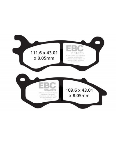 Plaquettes Freins EBC BRAKE PAD CARBON SCOOTER