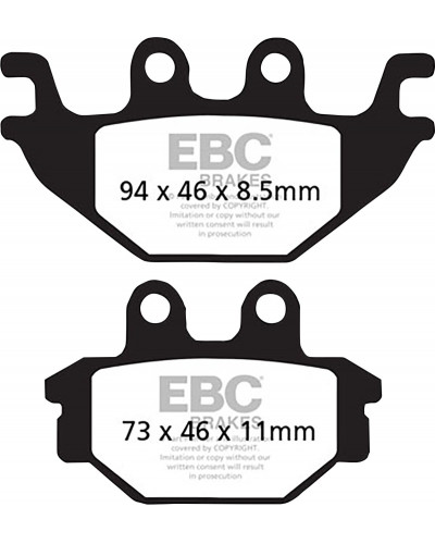 Plaquettes Freins EBC BRAKE PAD CARBON SCOOTER