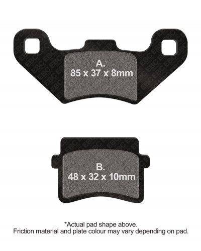 Plaquettes Freins EBC BRAKE PAD CARBON SCOOTER