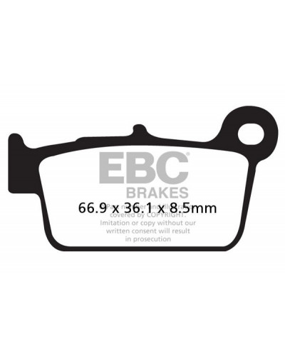 Plaquettes Freins EBC BRAKE PAD CARBON TT DIRT Plaquettes Freins EBC BRAKE PAD CARBON TT DIRT