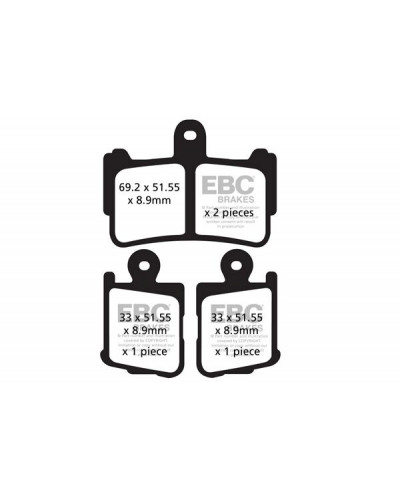 Plaquettes Freins EBC BRAKE PAD SINTERED HH Plaquettes Freins EBC BRAKE PAD SINTERED HH