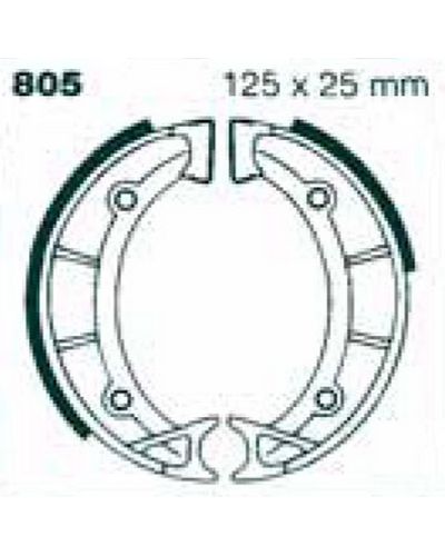 Machoires Frein Moto EBC Jeu de machoires EBC-805