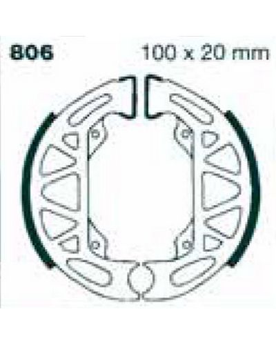 Machoires Frein Moto EBC Jeu de machoires EBC-806