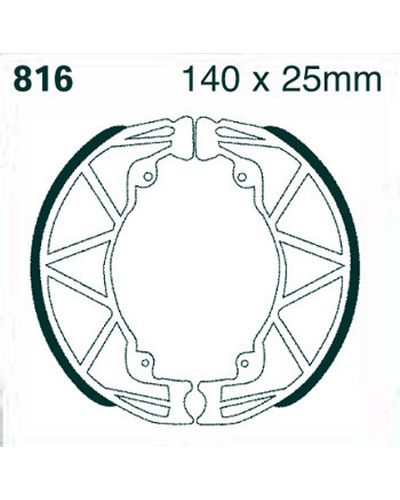 Machoires Frein Moto EBC Jeu de machoires EBC-816