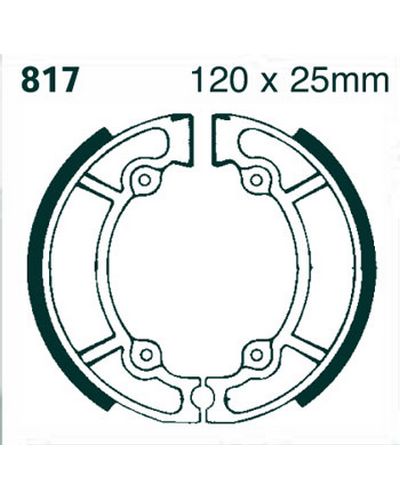 Machoires Frein Moto EBC Jeu de machoires EBC-817