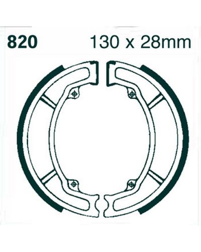 Machoires Frein Moto EBC Jeu de machoires EBC-820