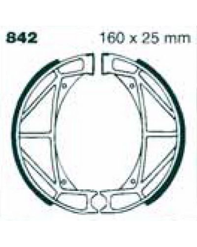 Machoires Frein Moto EBC Jeu de machoires EBC-822