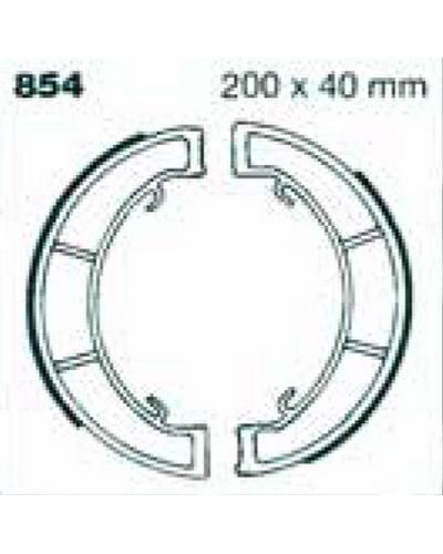 Machoires Frein Moto EBC Jeu de machoires EBC-854