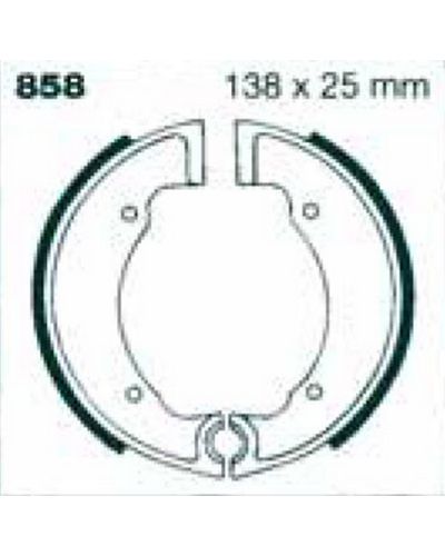 Machoires Frein Moto EBC Jeu de machoires EBC-858