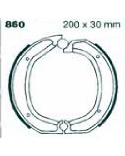 Machoires Frein Moto EBC Jeu de machoires EBC-860