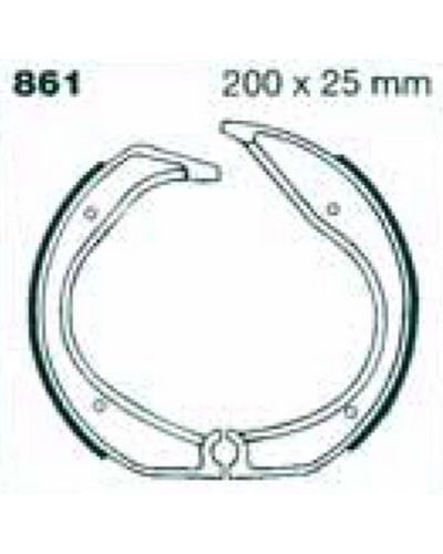 Machoires Frein Moto EBC Jeu de machoires EBC-861