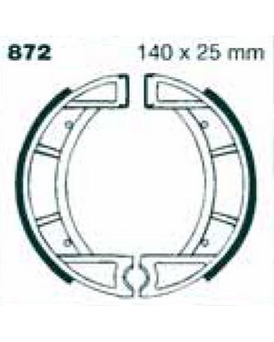 Machoires Frein Moto EBC Jeu de machoires EBC-872