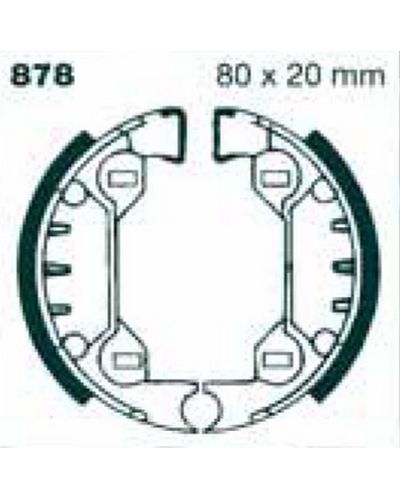 Machoires Frein Moto EBC Jeu de machoires EBC-878