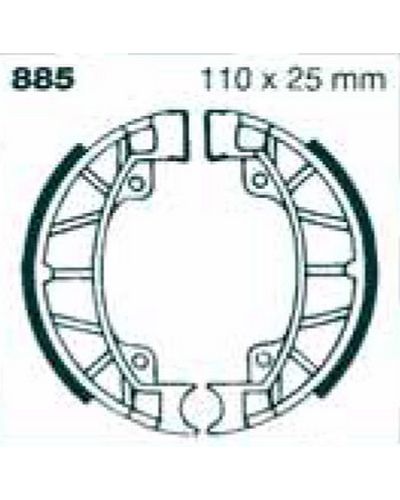 Machoires Frein Moto EBC Jeu de machoires EBC-885