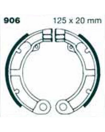 Machoires Frein Moto EBC Jeu de machoires EBC-906 Machoires Frein Moto EBC Jeu de machoires EBC-906