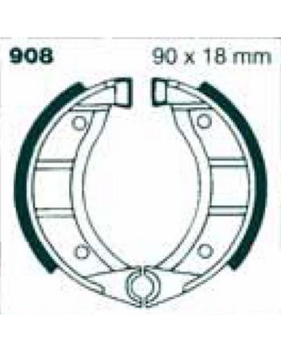 Machoires Frein Moto EBC Jeu de machoires EBC-908