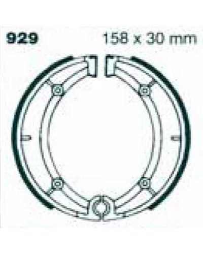 Machoires Frein Moto EBC Jeu de machoires EBC-929