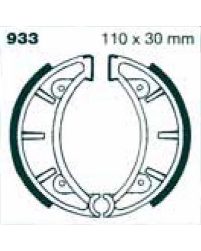 Machoires Frein Moto EBC Jeu de machoires EBC-933