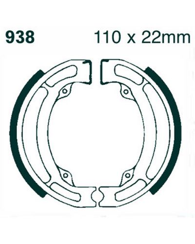 Machoires Frein Moto EBC Jeu de machoires EBC-938