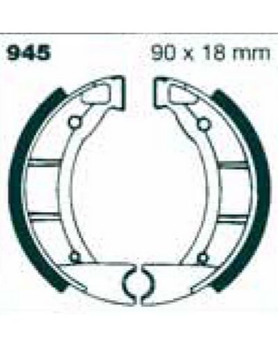 Machoires Frein Moto EBC Jeu de machoires EBC-945