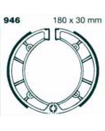 Machoires Frein Moto EBC Jeu de machoires EBC-946